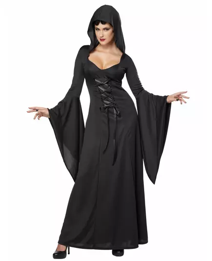 Černý čarodějnický kostým pro ženy Halloween, Velikost: Medium (40/42)