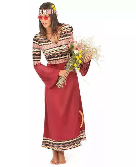 Bordó hippie kostým pro ženy, Velikost: XX-Large