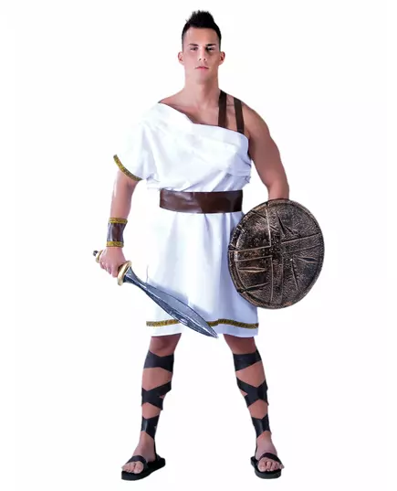 Bílý spartský kostým pro muže, Velikost: Medium (48-50)