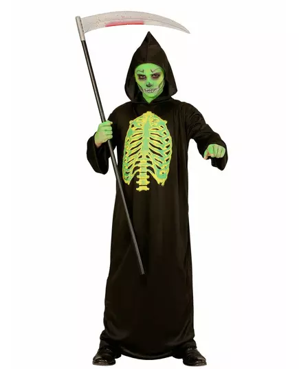 Kostým vyhřezlé kostry pro děti Halloween, Velikost: 8-10 let (140 cm)