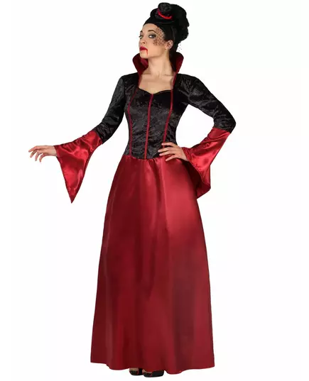 Červeno-černý upírský kostým pro ženy Halloween, Velikost: XX-Large