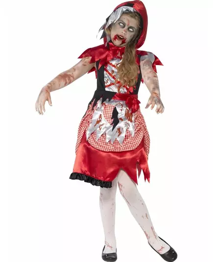 Kostým zombie Červené Karkulky pro dívky, Velikost: 7-9 let (130/143 cm)