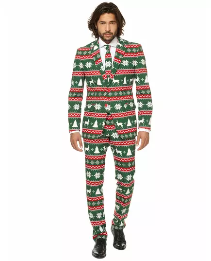 Kostým Mr. Festive green pro muže Opposuits, Velikost: Large (EU 54)