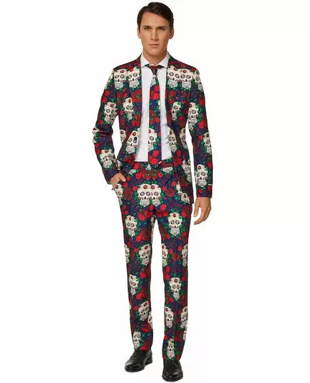 Mr. Skull Day of the Dead kostým pro muže Suitmeister, Velikost: Medium (EU 48-50)