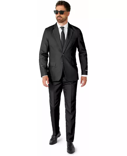Mr. Solid černý pánský oblek Suitmeister, Velikost: Medium (EU 48-50)