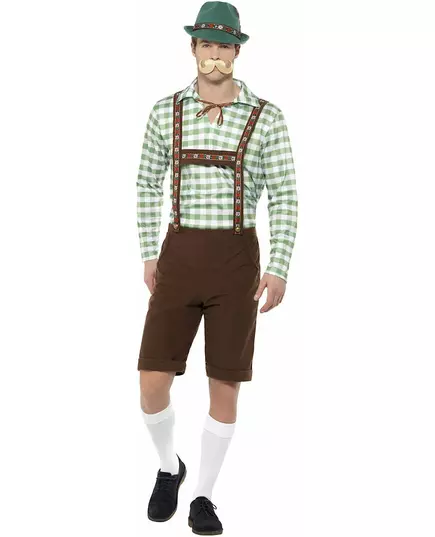 Bavorský kostým zeleno-hnědý pro dospělé, Velikost: Large
