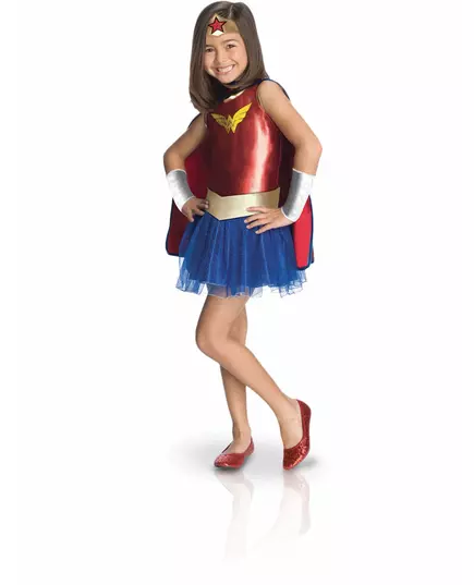 Kostým Wonder Woman Comic Book Deluxe pro děti, Velikost: 7-8 let (122 to 128 cm)