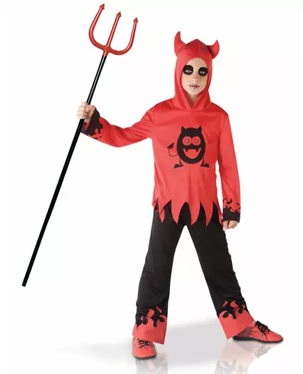 Kostým čerta s pohyblivýma očima pro chlapce, Velikost: 5-6 let (110 to 116 cm)