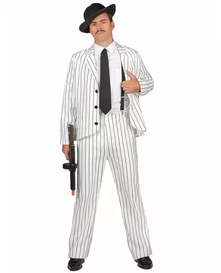 Bílý gangsterský kostým pro muže, Velikost: XX-Large