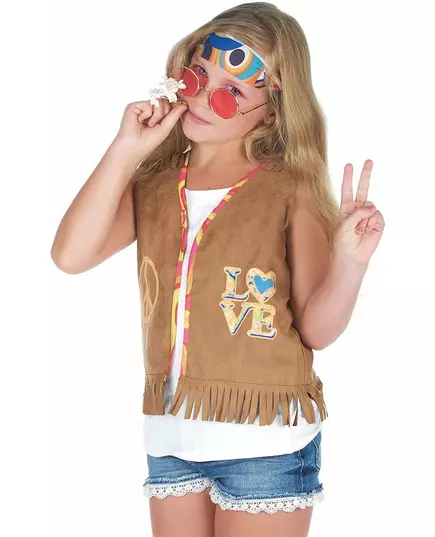 Dětský kostým hippie vesty, Velikost: 5-6 let (S)