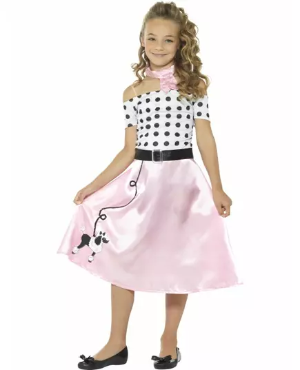Kostým 50s Miss Girly pro dívky, Velikost: 12-14 let