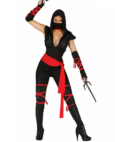 Sexy ninja overal kostým pro ženy, Velikost: Medium