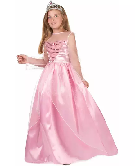 Růžový princeznovský kostým pro dívky, Velikost: 4-6 let (110-120 cm)