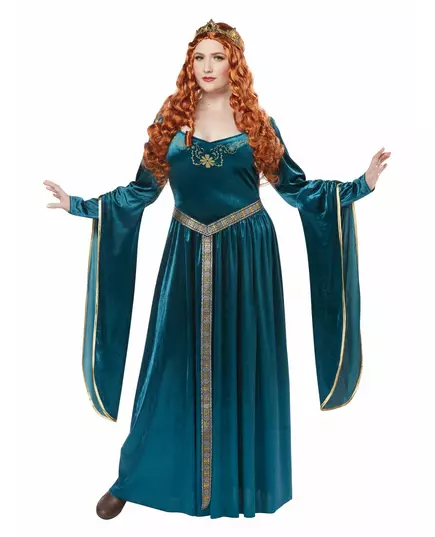 Plus size modrý středověký princeznovský kostým pro ženy, Velikost: X-Large (44/46)