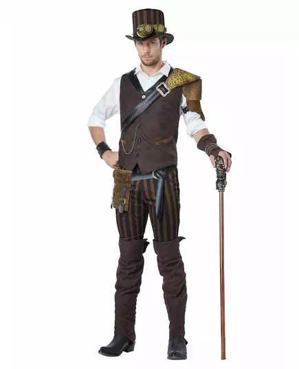 Steampunk dobrodruh kostým pro muže, Velikost: Large
