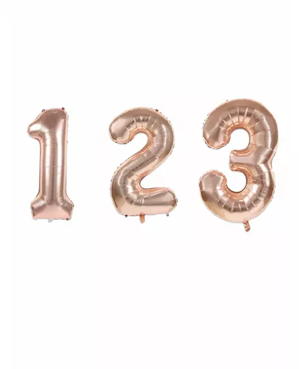Fóliový číselný balónek rose gold 36 cm, Velikost: 8