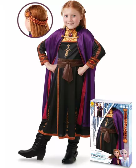 Sada kostým Anna Frozen 2 pro dívky a cop, Velikost: 7-8 let(122-128 cm)
