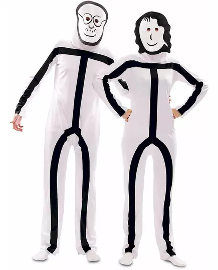 Kostým Stickman Mask pro dospělé, Velikost: Medium/Large (52)