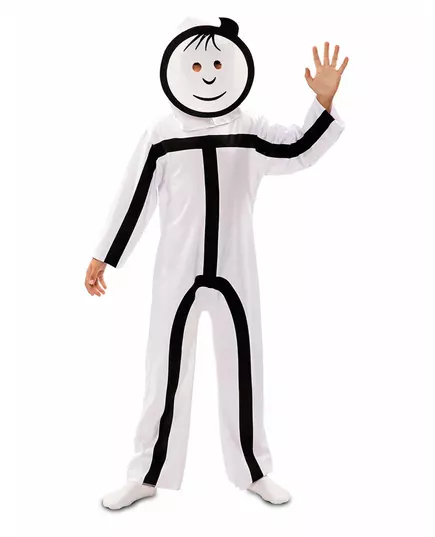 Dětský kostým Stickman Mask, Velikost: 5-6 let (105-121 cm)