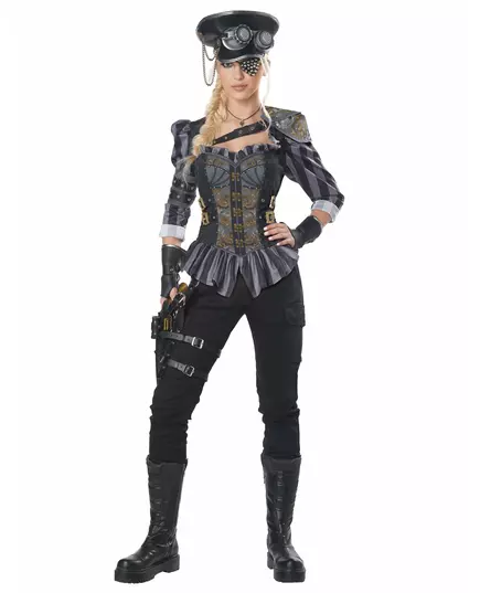 Luxusní steampunkový kapitánský kostým pro ženy, Velikost: Small (38/40)