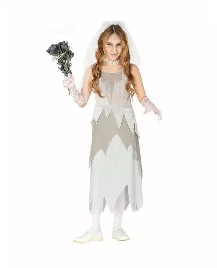 Šedý kostým Ghost Bride pro dívky, Velikost: 10-12 let(142-148 cm)