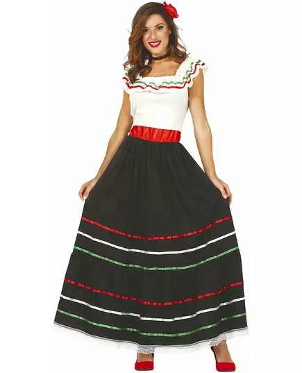 Dlouhý mexický kostým pro ženy, Velikost: Large (42-44)