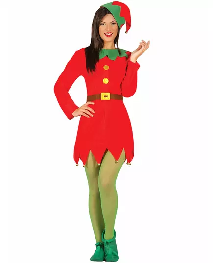 Dámský kostým Miss Red Christmas Elf, Velikost: Large (42-44)