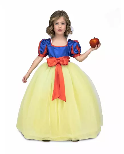 Žluto-modrý plesový princeznovský kostým pro dívky, Velikost: 9 let (122 - 134 cm)