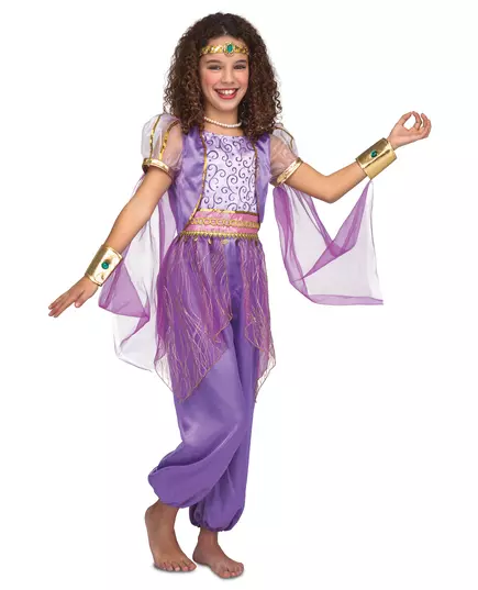 Fialový orientální princeznovský kostým pro dívky, Velikost: 9 let (122 - 134 cm)