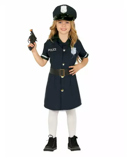 Kostým policejních šatů pro dívky, Velikost: 5-6 let (110-115 cm)