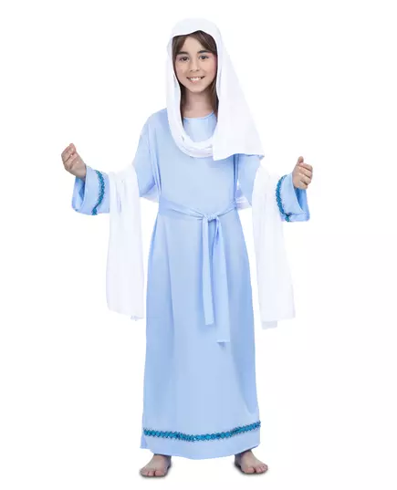 Kostým modré Panny Marie pro dívky, Velikost: 10-12 let (140 - 152 cm)