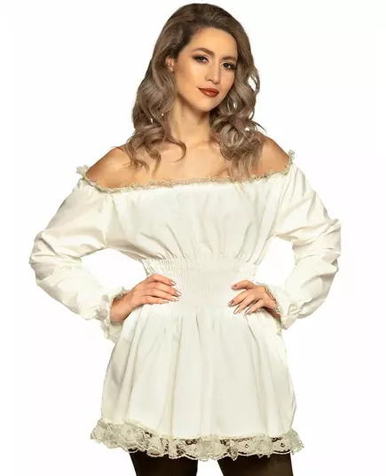 Dámská bílá renesanční tunika, Velikost: Medium/Large (40/42)