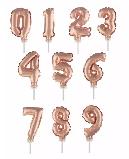 Dortová dekorace – číselný balónek rose gold 12,7 cm, Velikost: 8
