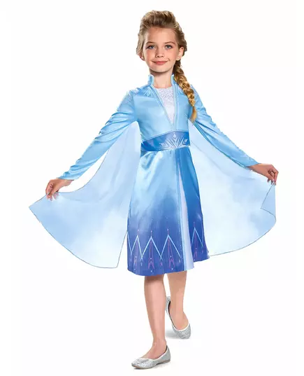 Klasický kostým Elsa Frozen 2 pro dívky, Velikost: 5-6 let (109 - 126 cm)