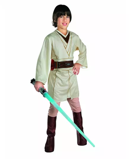 Obi-Wan Kenobi Jedi kostým se světelným mečem Star Wars pro děti, Velikost: 3-4 let(90-104 cm)