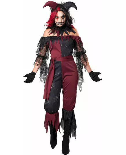 Deluxe psychopatický joker kostým pro ženy, Velikost: Medium (40/42)