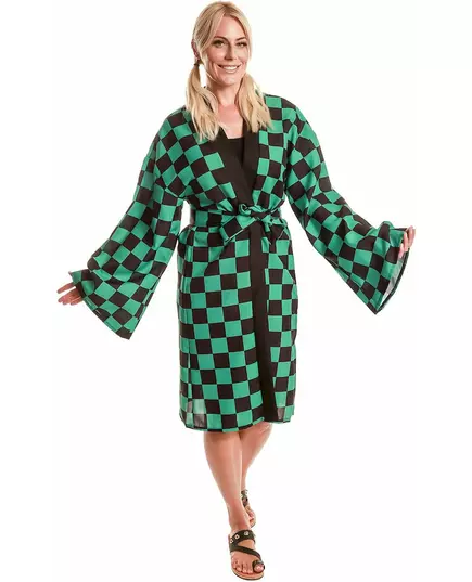 Károvaný manga kimono kostým pro dospělé, Velikost: X-Small