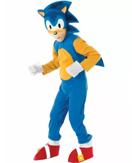 Deluxe kostým Sonic pro děti, Velikost: 5-6 let (110 to 116 cm)