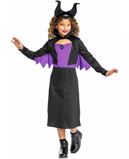 Klasický kostým Maleficent pro dívky, Velikost: 5-6 let (109 - 126 cm)