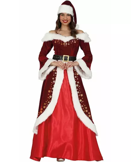 Dámský elegantní pozlacený kostým Mother Christmas, Velikost: Medium (38-40)