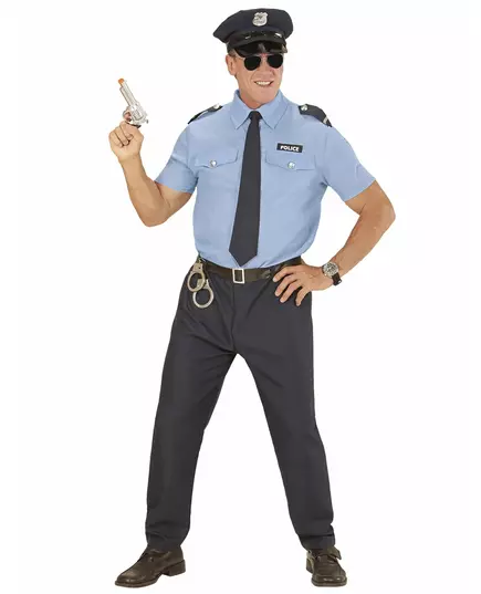 Modrý policejní kostým pro dospělé – velká velikost, Velikost: XX-Large