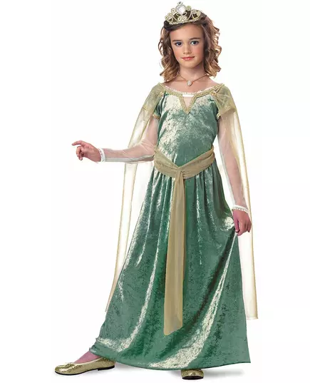 Luxusní kostým královny Guinevery pro dívky, Velikost: 8-10 let (140 cm)