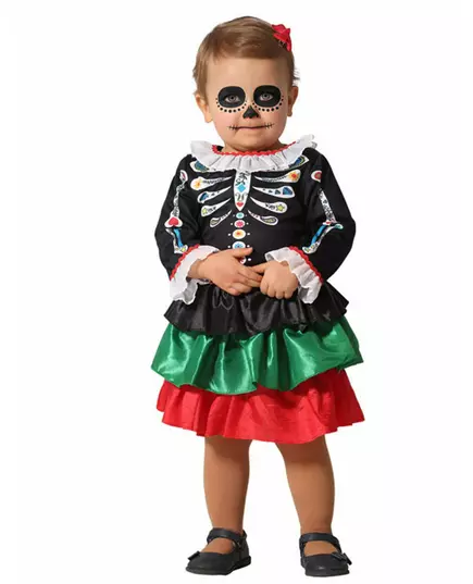 Kostým Day of the Dead kostra pro holčičku, Velikost: 12-24 měsíců (88 cm)