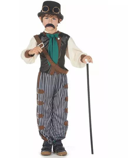 Steampunkový dandy kostým pro děti, Velikost: 4-6 let (110-120 cm)