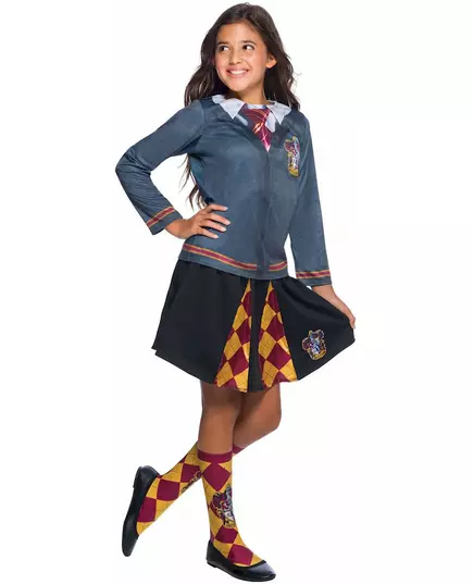 Harry Potter dívčí top Gryffindor se sukní, Velikost: 7-8 let (122 to 128 cm)