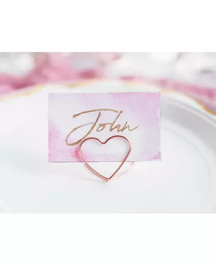 10 jmenovek růžovo-zlatá srdce 2,5 cm, image 2