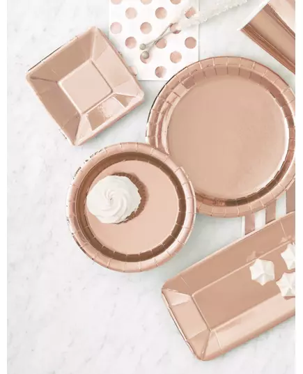 16 papírových talířů Rose Gold 23 cm, image 2