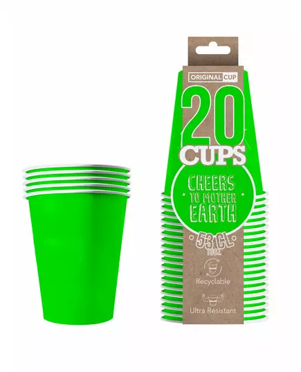 20 zelených amerických recyklovatelných kartonových kelímků 53 cl, image 2