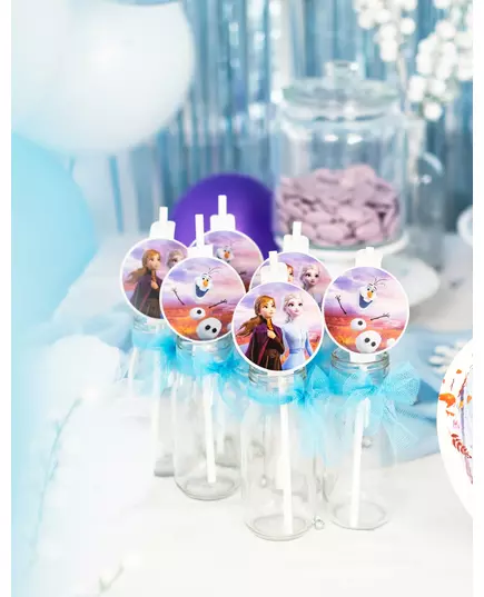 4 kartonová brčka s medailonem Frozen 2, image 2