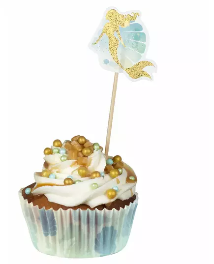 50 papírových košíčků na cupcakes Mermaid Lagoon 6,5 cm, image 2